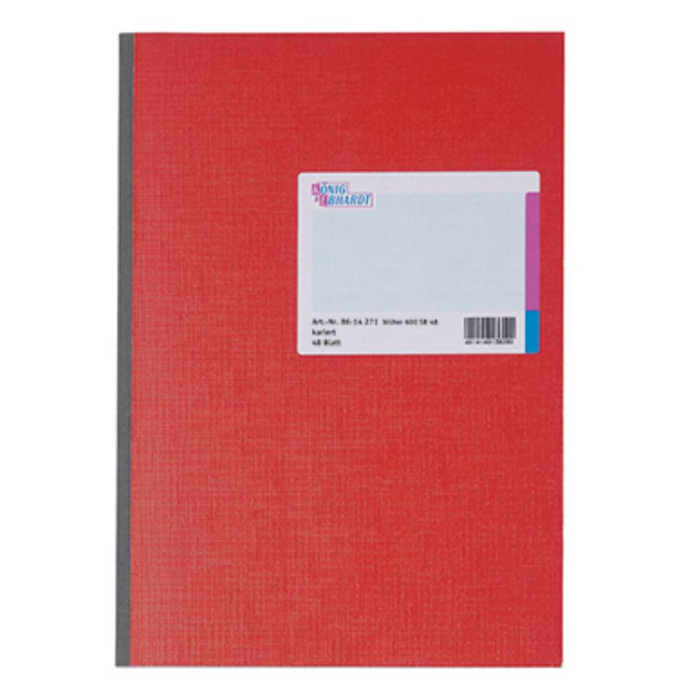 König & Ebhardt Kladde 8614271 poznámková kniha čtverečkovaný červená Počet listů: 48 A4