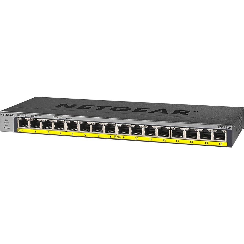 NETGEAR GS116LP síťový switch, 16 portů, funkce PoE
