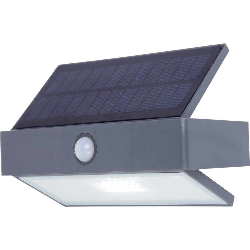 Lutec Arrow 6910601335 venkovní solární nástěnné osvětlení s PIR senzorem 2.3 W neutrální bílá antracitová