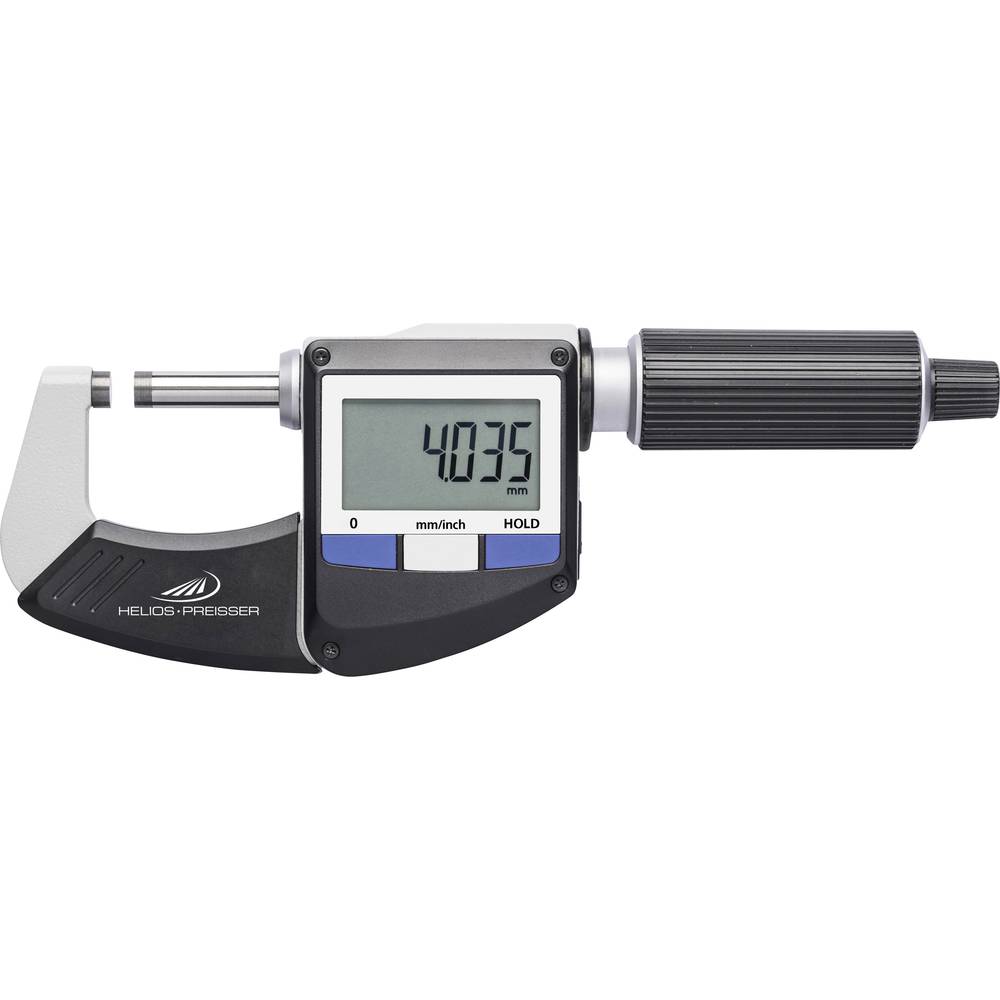 HELIOS PREISSER 1866210 třmenový mikrometr Kalibrováno dle (ISO) s digitálním displejem 0 - 25 mm Odečet: 0.001 mm
