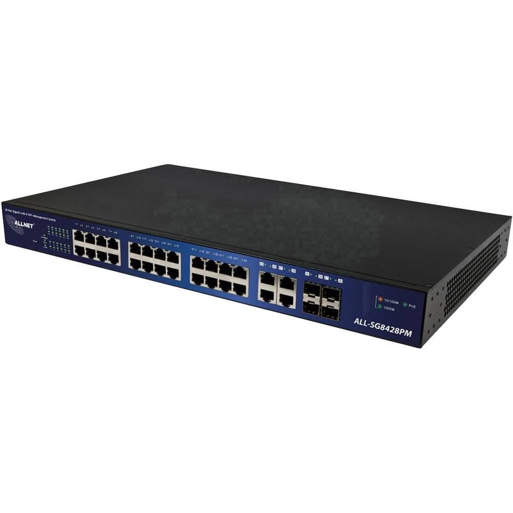 Allnet ALL-SG8428PM síťový switch, 24 + 4 porty, 1000 MBit/s, funkce PoE