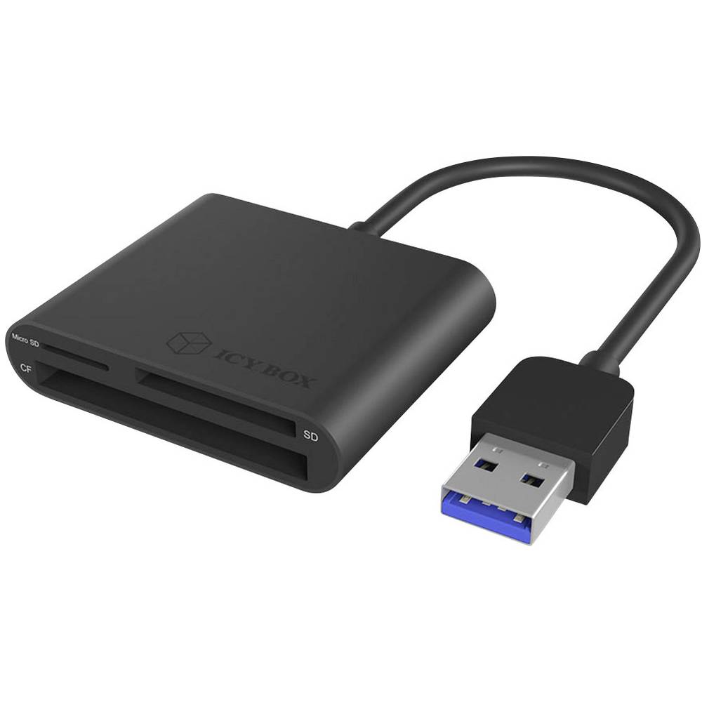 ICY BOX IB-CR301-U3 Externer Multi Card Reader (CF, SD, Micro SD) mit USB 3.0 Hostanschl externí čtečka paměťových karet