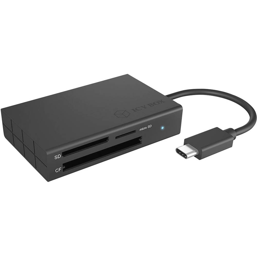 ICY BOX IB-CR401-C3, Type-C® USB 3.0 Kartenleser (CF, SD 4.0, micro SD 4.0), UHS-II, mit externí čtečka paměťových karet