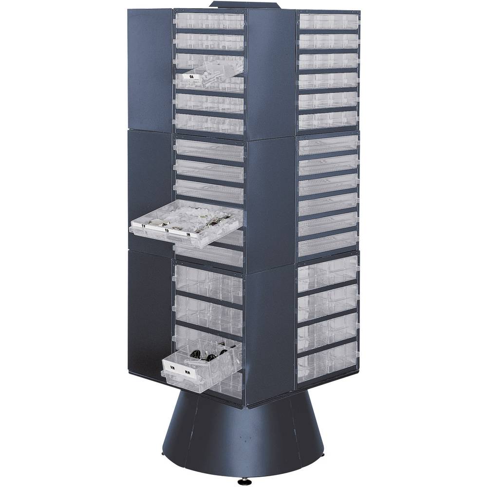 raaco Serie 250 Serie 250 otočná věž pro zásuvkové zásobníky , (d x š x v) 880 x 880 x 1600 mm, přihrádek: 12, 1 ks