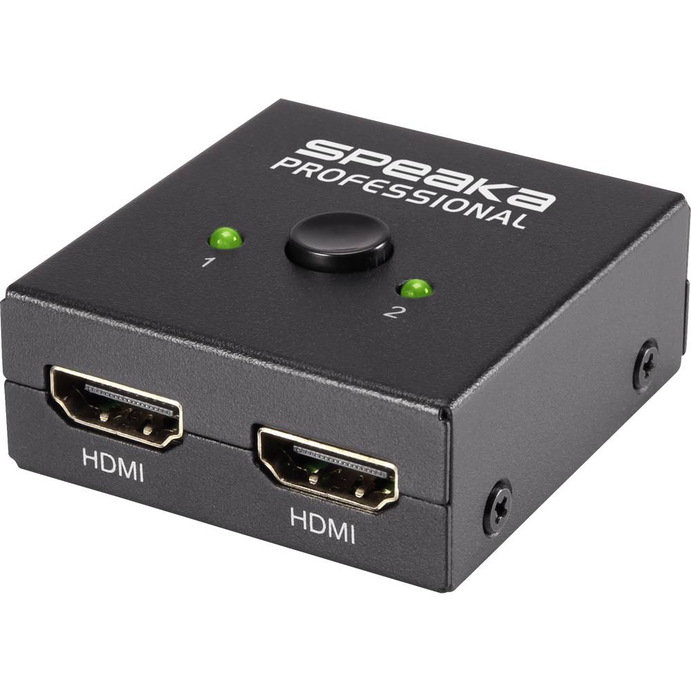 SpeaKa Professional SP-7141056 2 porty HDMI přepínač lze použít oboustranně 3840 x 2160 Pixel