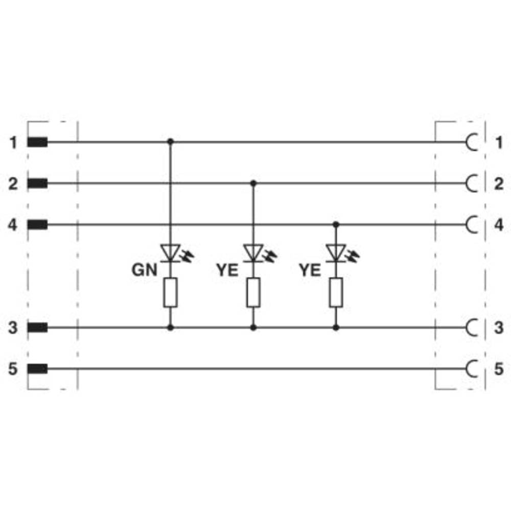 Phoenix Contact SAC-5P-M12MS/0,6-810/M12FR-3L připojovací kabel pro senzory - aktory, 1416147, piny: 5, 0.60 m, 1 ks