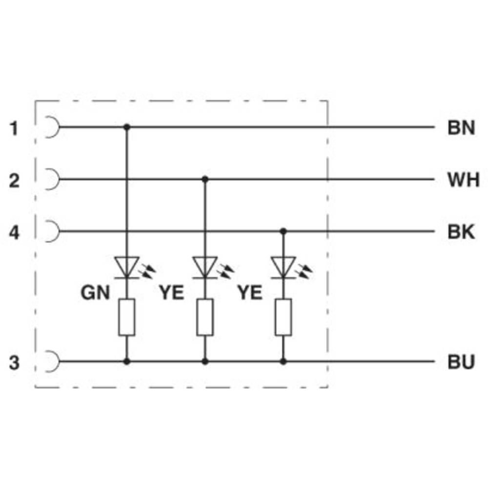 Phoenix Contact SAC-4P-M12MS/ 3,0-800/M12FR-3L připojovací kabel pro senzory - aktory, 1457115, piny: 4, 3.00 m, 1 ks