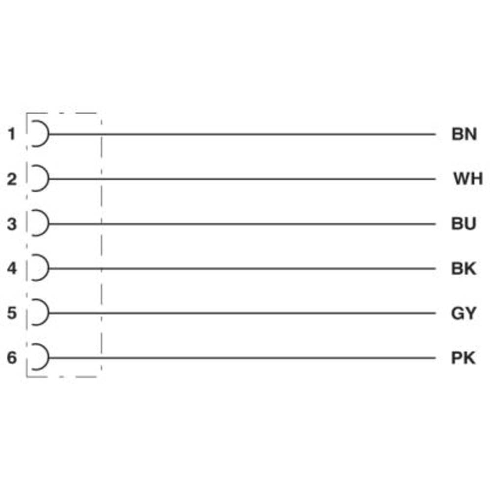 Phoenix Contact SAC-6P- 5,0-PUR/M 8FS připojovací kabel pro senzory - aktory, 1522215, piny: 6, 5.00 m, 1 ks