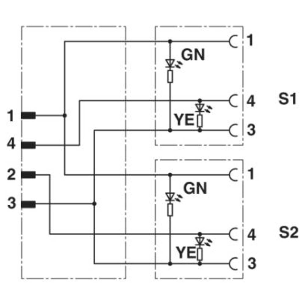 Phoenix Contact SAC-3P-M12Y/2X0,3-PUR/M 8FR-2L připojovací kabel pro senzory - aktory, 1671412, piny: 3, 30.00 cm, 1 ks