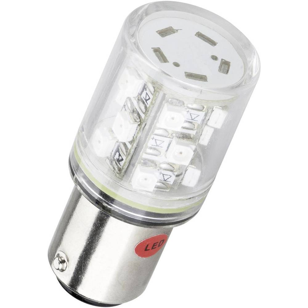 Barthelme 52190211 LED žárovka červená BA15d 24 V/DC, 24 V/AC 18 lm