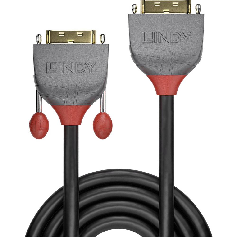 LINDY DVI prodlužovací kabel DVI-D 24+1pol. Zástrčka, DVI-D 24+1pol. zásuvka 0.50 m černá 36230 DVI kabel