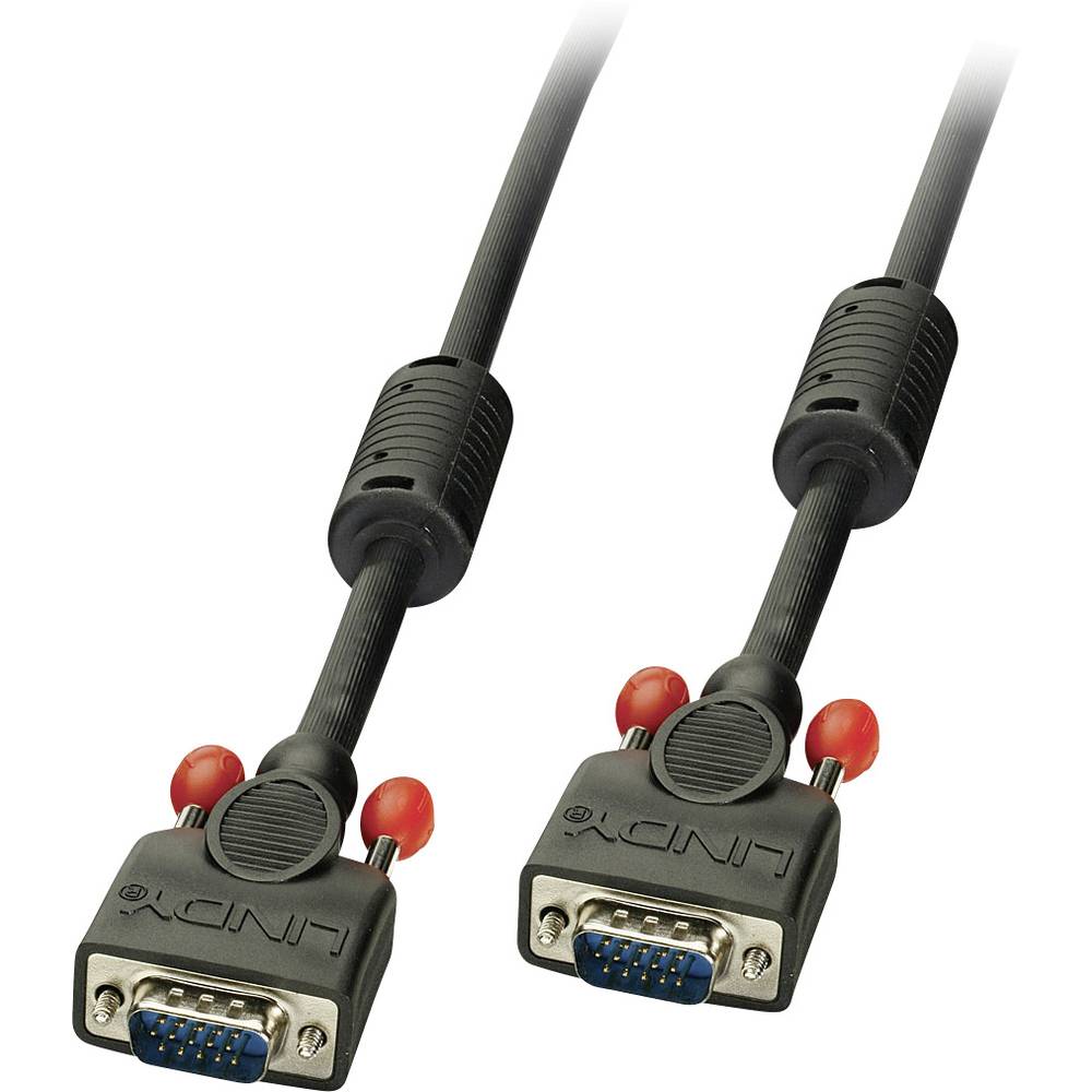 LINDY VGA kabel VGA pólové Zástrčka, VGA pólové Zástrčka 10.00 m černá 36377 VGA kabel