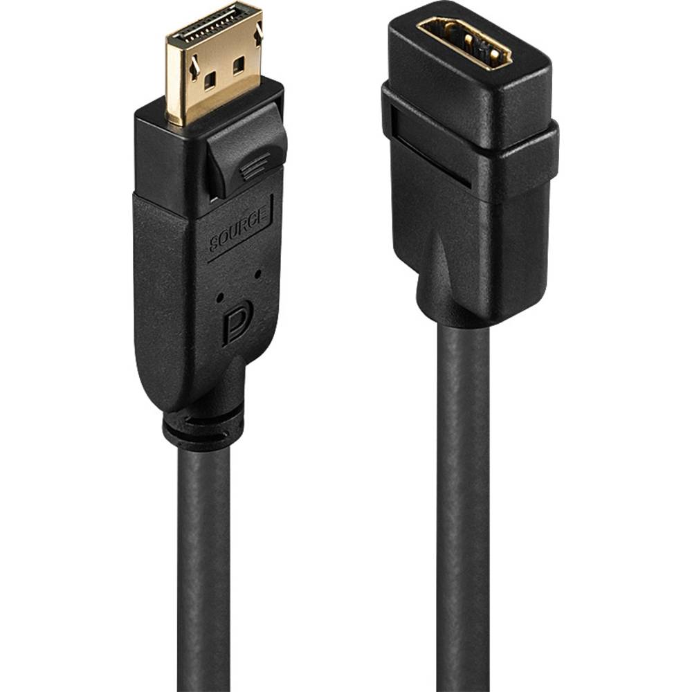 LINDY 41005 kabelový adaptér [1x zástrčka DisplayPort - 1x HDMI zásuvka] černá 15.00 cm