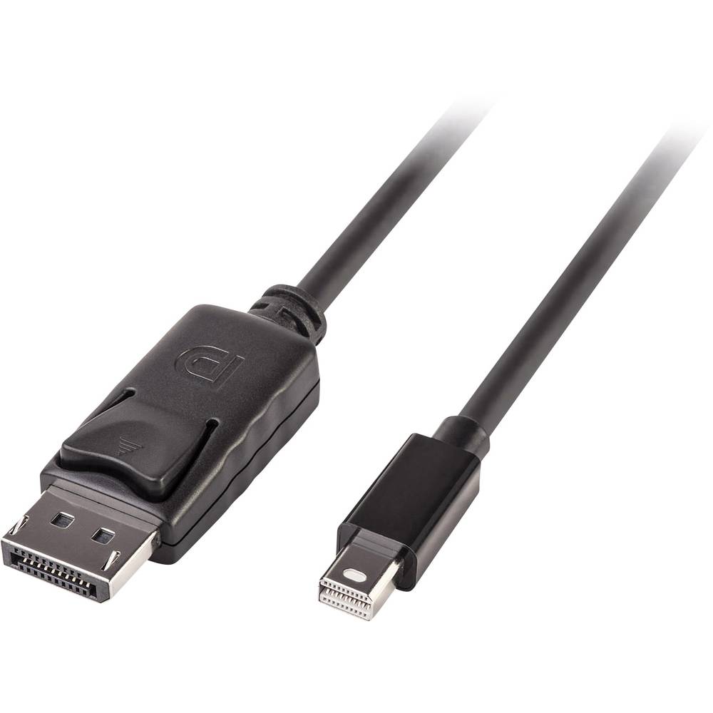LINDY Mini-DisplayPort / DisplayPort kabelový adaptér Mini DisplayPort konektory, Konektor DisplayPort 5.00 m černá 4164