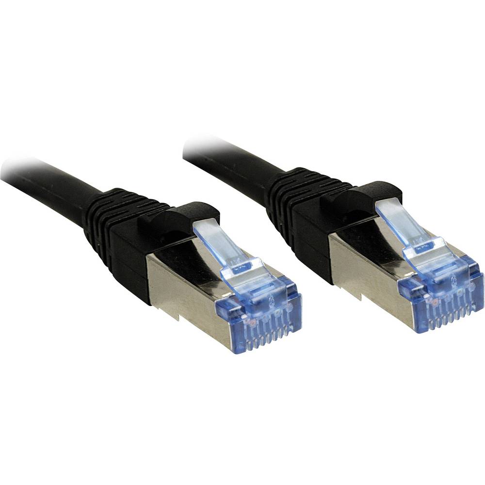 LINDY 47178 RJ45 síťové kabely, propojovací kabely CAT 6A S/FTP 1.50 m černá s ochranou 1 ks