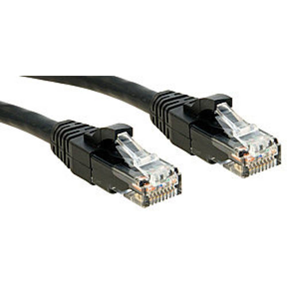 LINDY 45435 RJ45 síťové kabely, propojovací kabely CAT 6 U/UTP 5.00 m černá s ochranou 1 ks