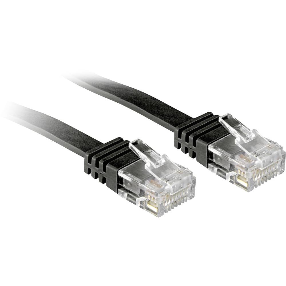LINDY 47525 RJ45 síťové kabely, propojovací kabely CAT 6 U/UTP 10.00 m černá s ochranou 1 ks