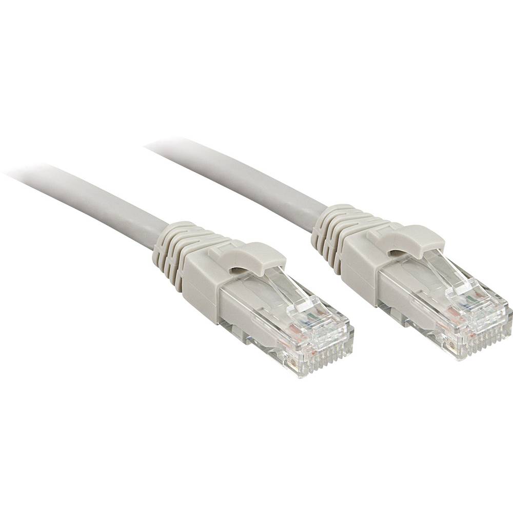 LINDY 45401 RJ45 síťové kabely, propojovací kabely CAT 6 U/UTP 0.50 m šedá s ochranou 1 ks