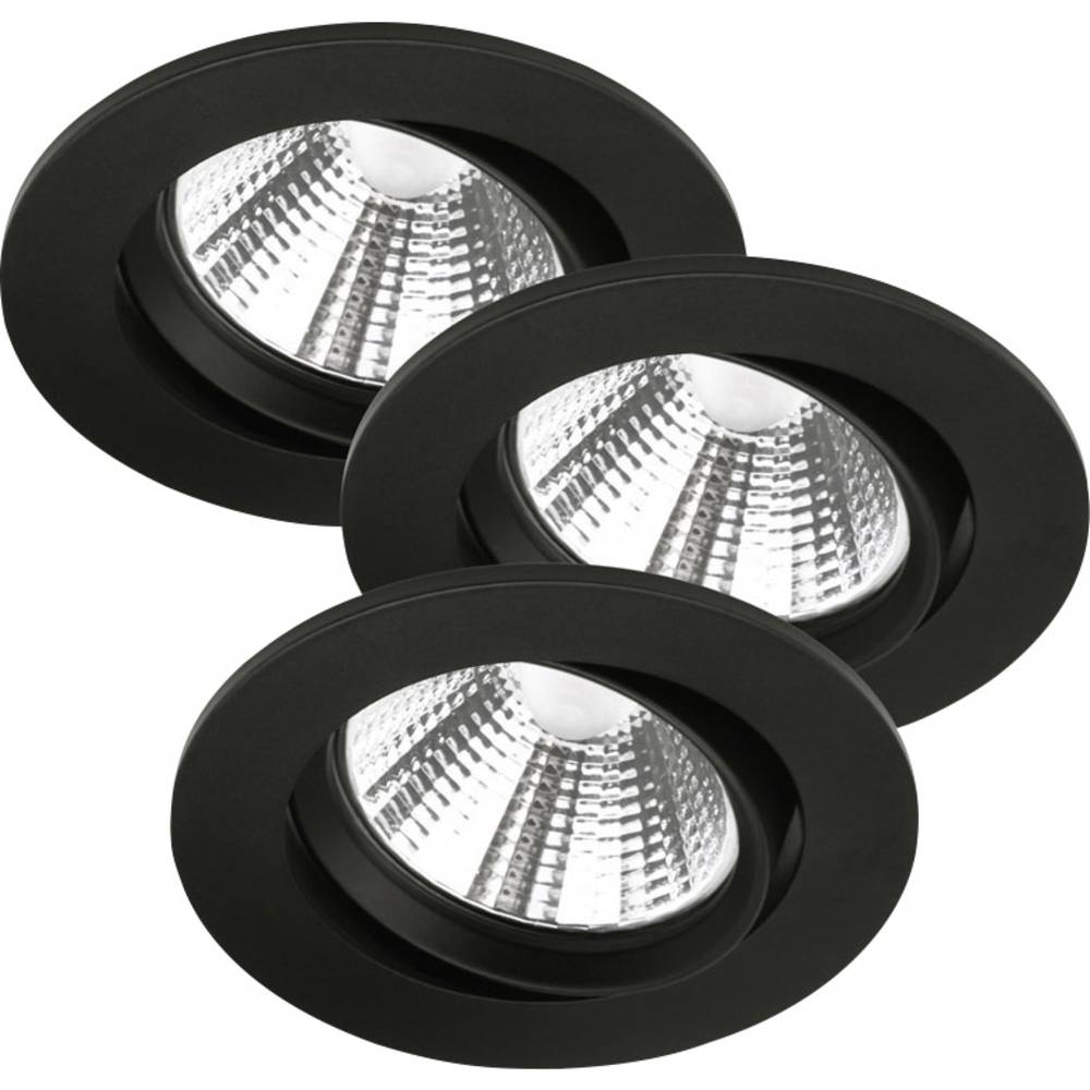 Nordlux 47870103 Freemont LED vestavné svítidlo, LED, pevně vestavěné LED, 16.5 W, černá, sada 3 ks