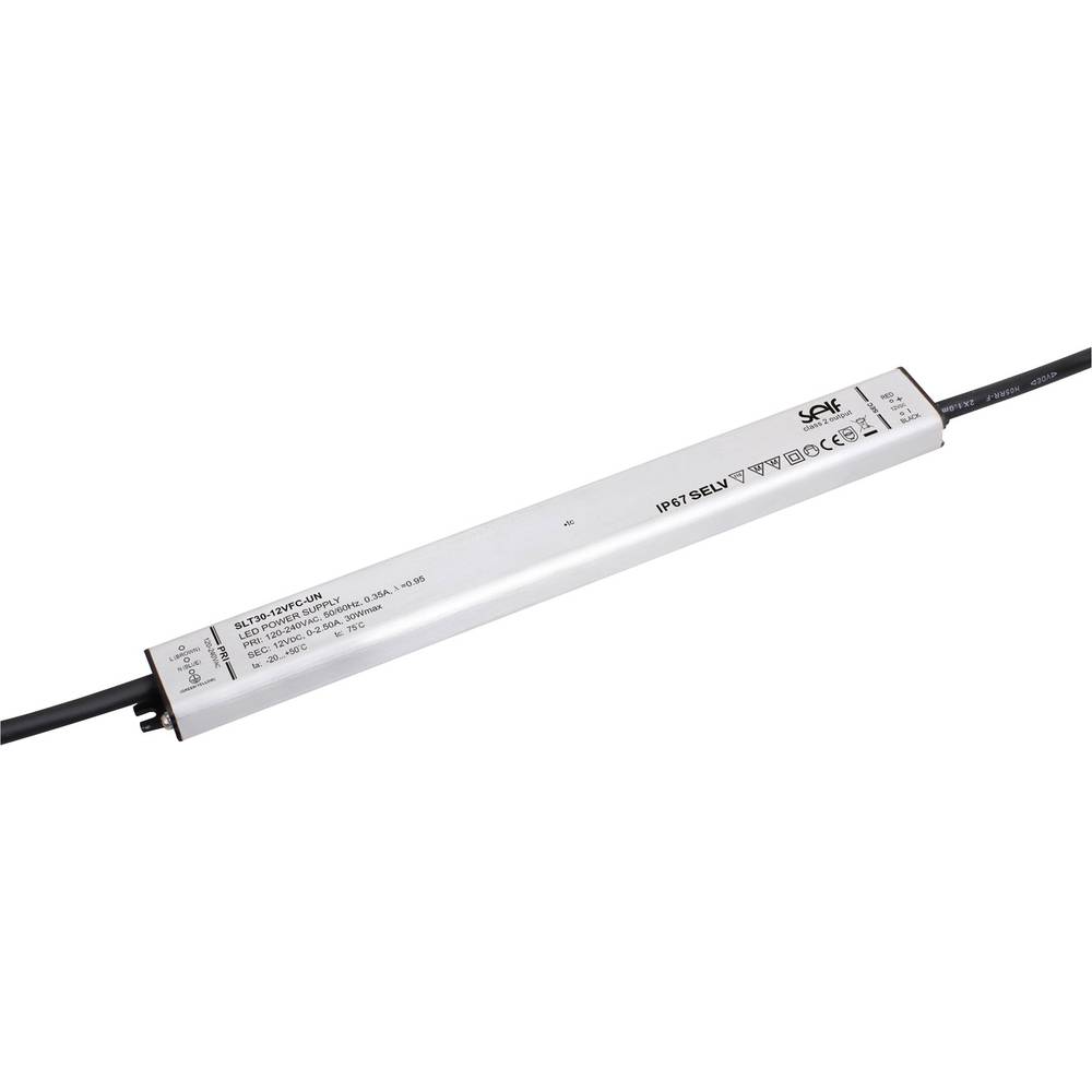Self Electronics SLT30-12VFC-UN LED driver konstantní napětí 30 W 0 - 2.5 A 12 V/DC montáž na nehořlavém povrchu , bez m
