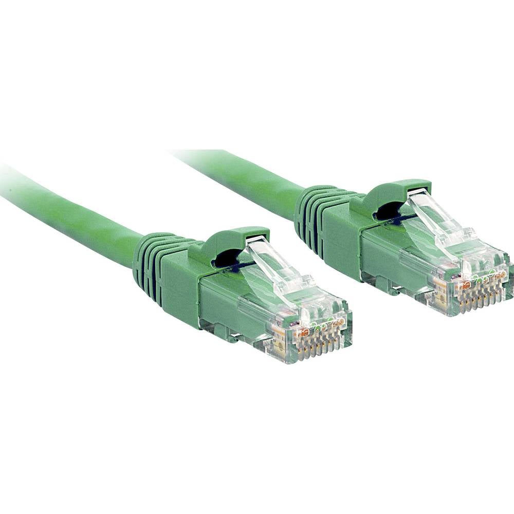 LINDY 48053 RJ45 síťové kabely, propojovací kabely CAT 6 U/UTP 15.00 m zelená s ochranou 1 ks