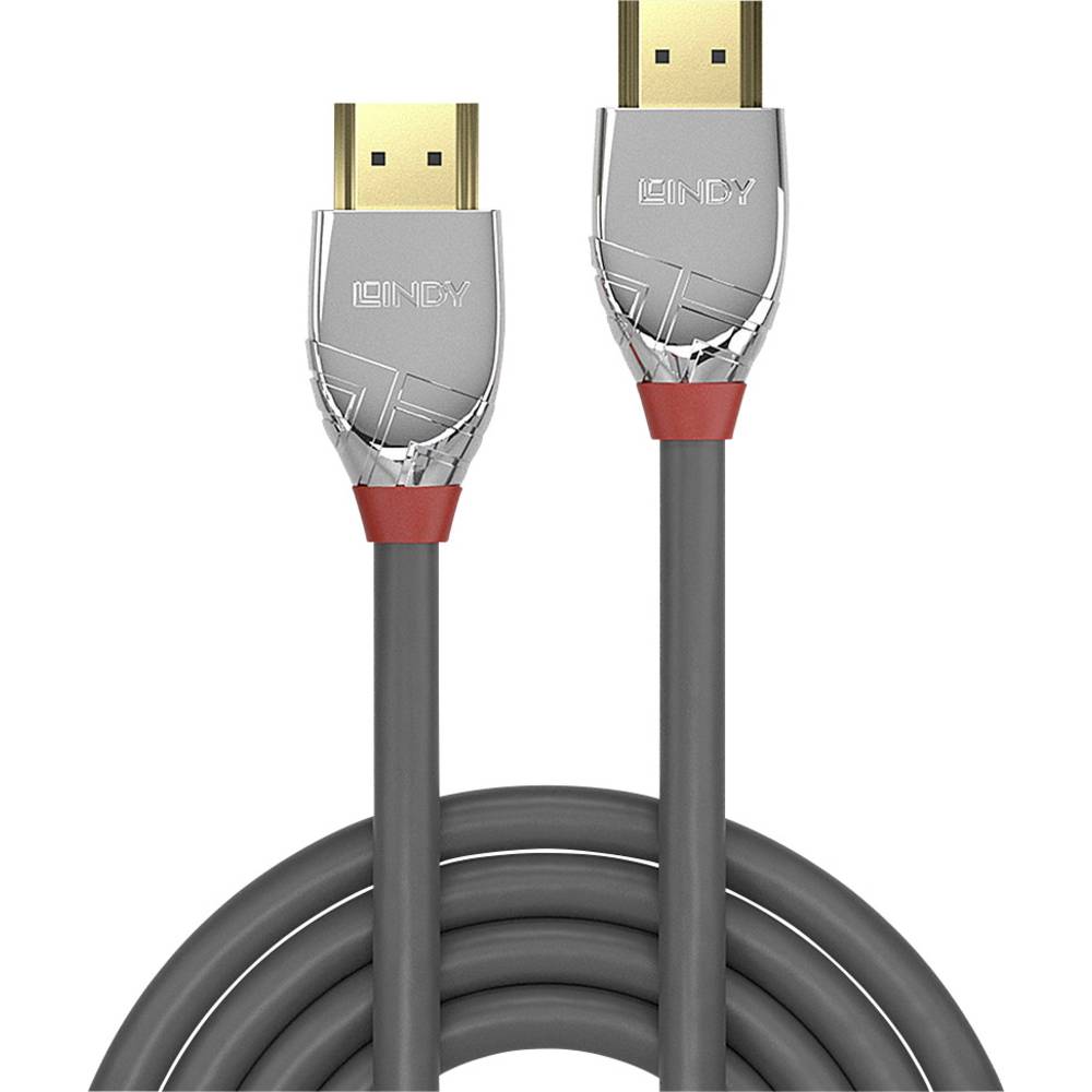 LINDY HDMI kabel Zástrčka HDMI-A, Zástrčka HDMI-A 1.00 m šedá 37871 HDMI kabel