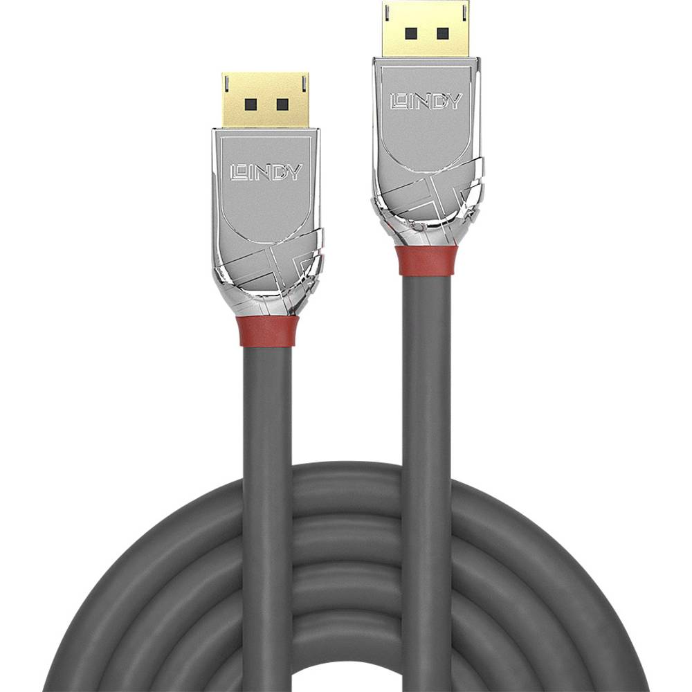 LINDY DisplayPort kabel Konektor DisplayPort, Konektor DisplayPort 0.50 m šedá 36300 Kabel DisplayPort