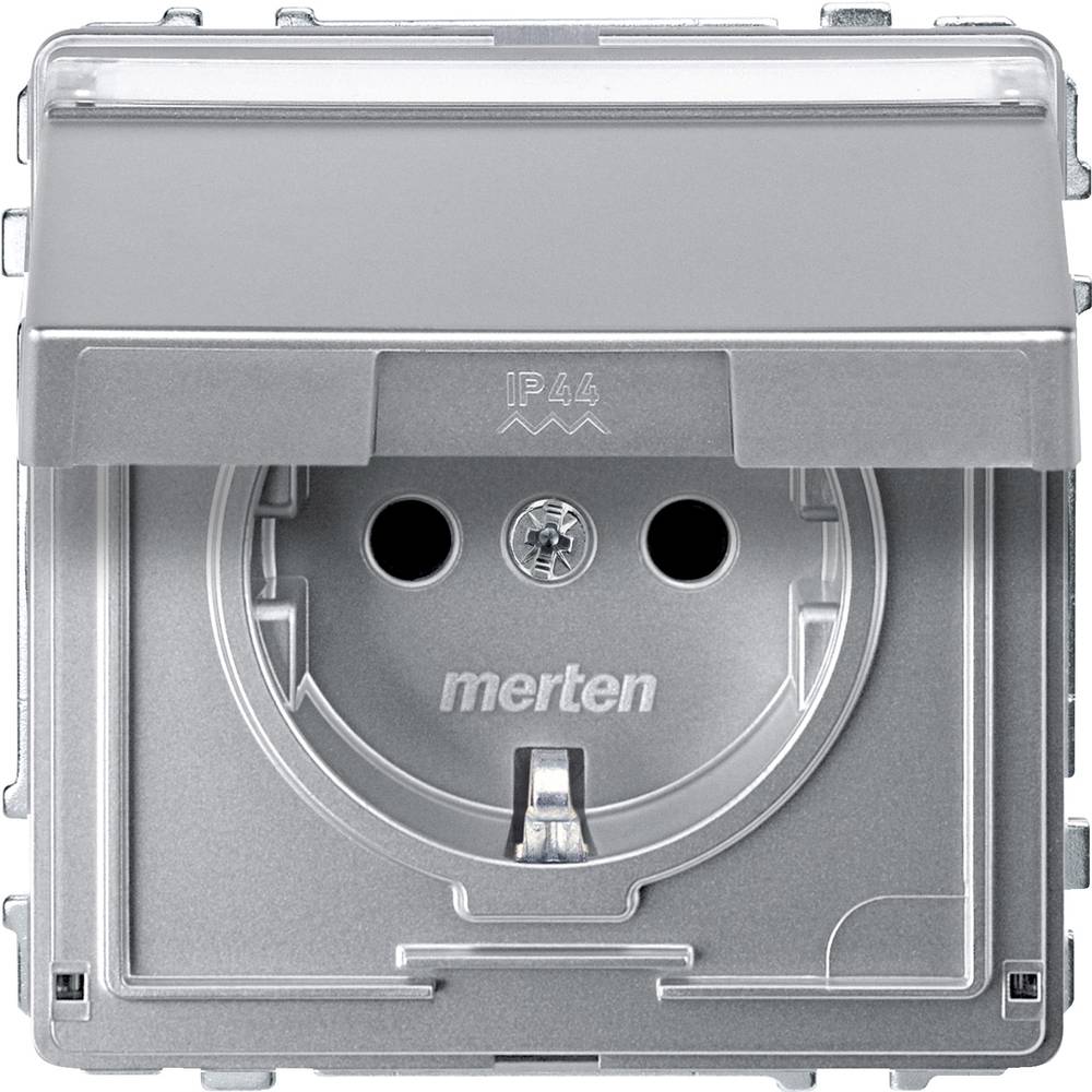 Merten zásuvka Aquadesign hliník MEG2312-7260