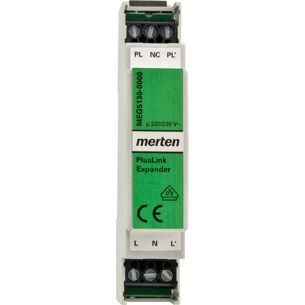 Merten MEG5130-0000 stmívač na DIN lištu bílá, zelená