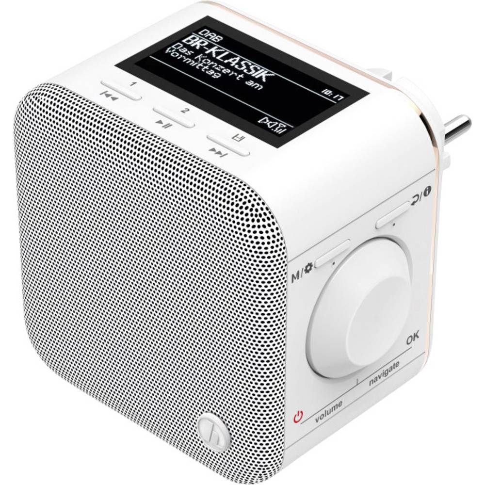 Hama rádio do zásuvky DAB+ AUX, Bluetooth bílá