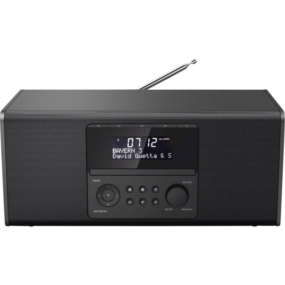 Hama DR1550CBT stolní rádio DAB+, FM Bluetooth, CD, USB černá