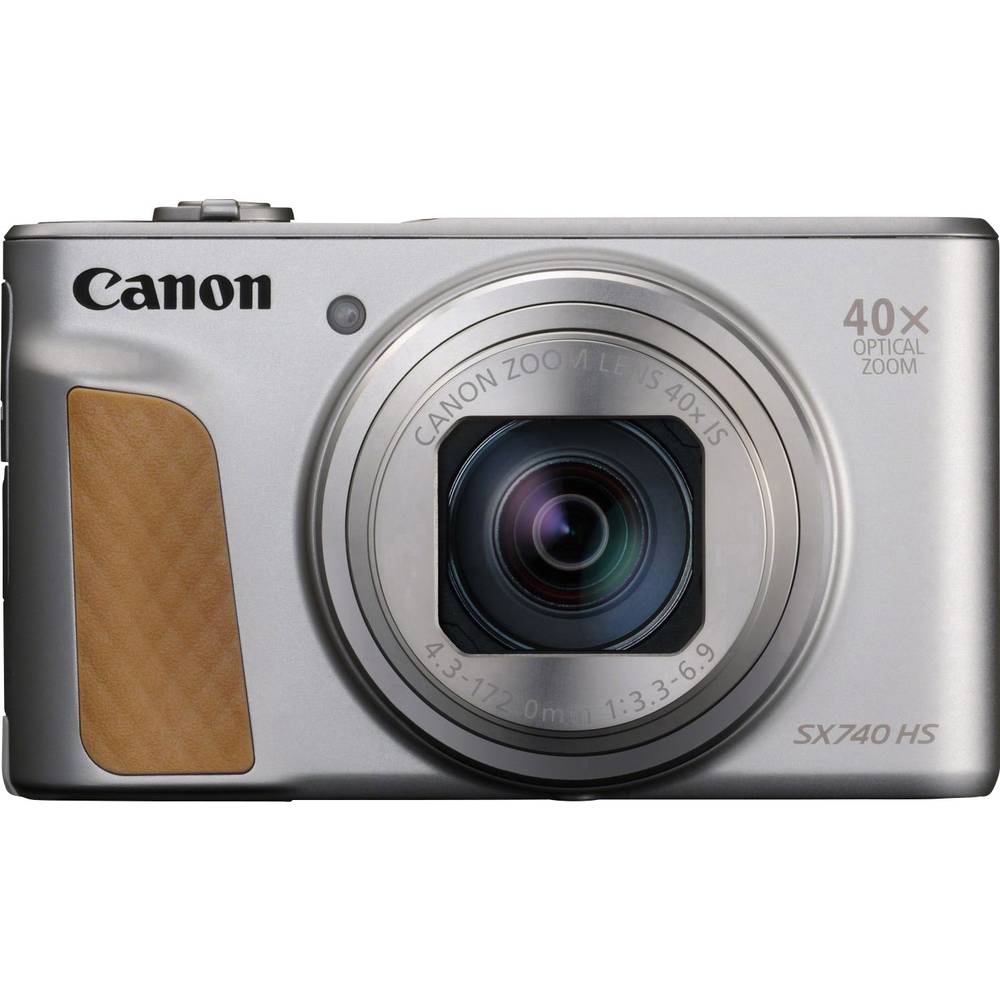 Canon PowerShot SX740 HS digitální fotoaparát 20.3 Megapixel Zoom (optický): 40 x stříbrná 4K video, Bluetooth, otočný a