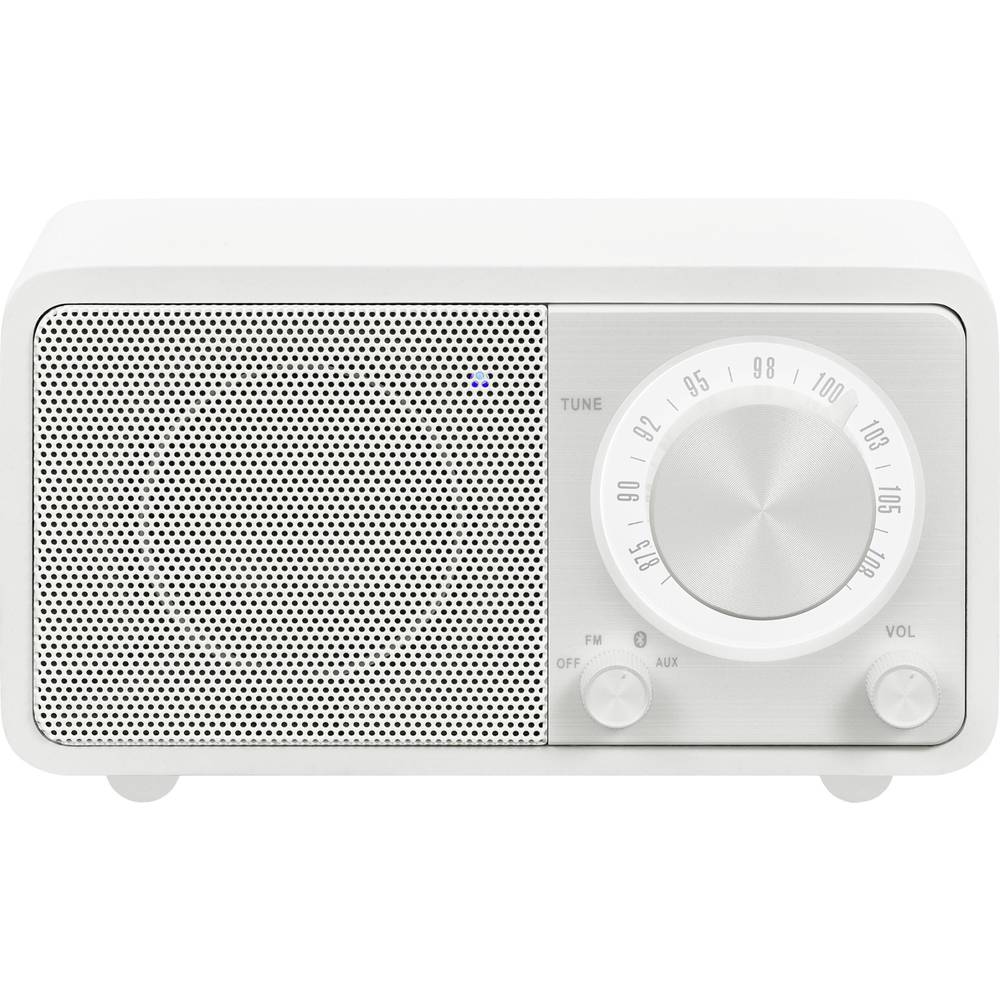 Sangean WR-7 Genuine Mini stolní rádio FM Bluetooth s akumulátorem bílá