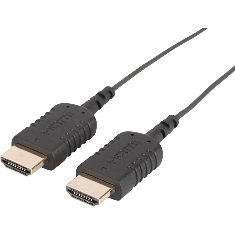 ednet HDMI kabel Zástrčka HDMI-A, Zástrčka HDMI-A 2.00 m černá 84458 Ultra HD (4K) HDMI s Ethernetem, extrémně tenký , pozlacené kontakty HDMI kabel