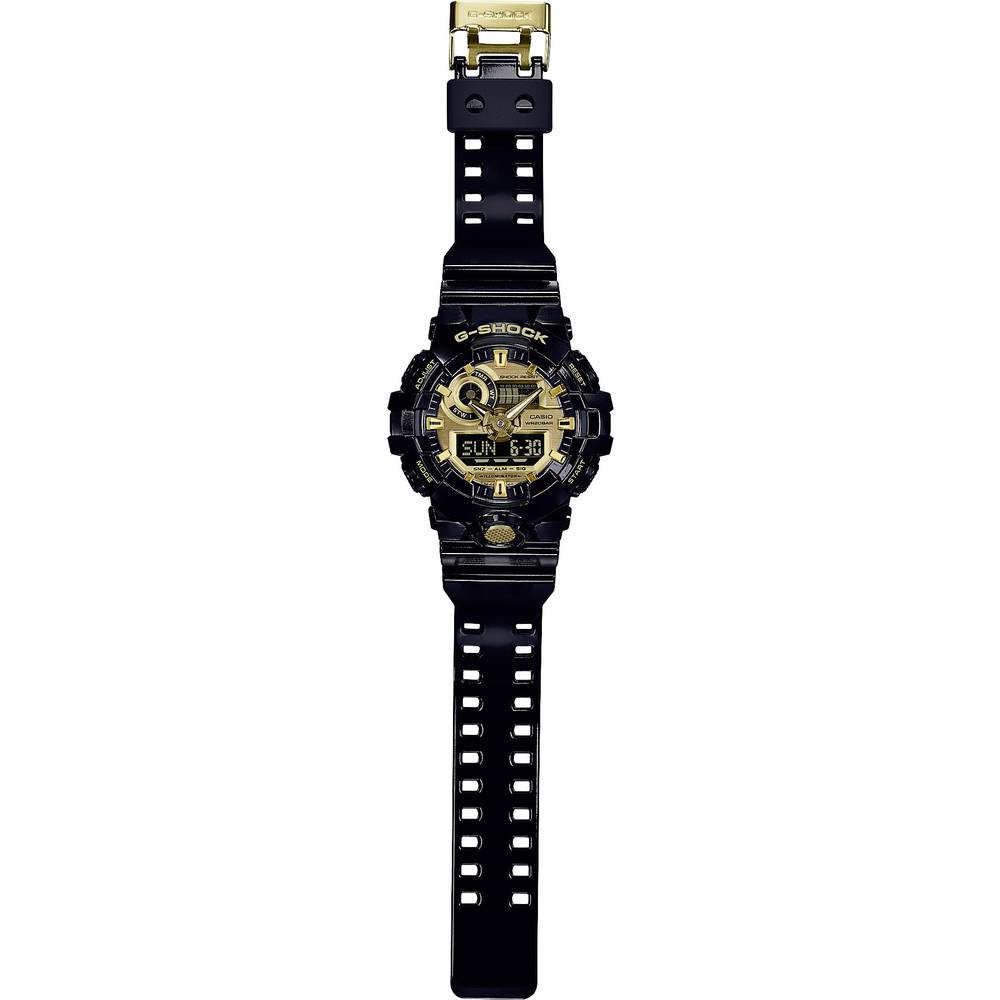 Casio Quartz náramkové hodinky GA-710GB-1AER (d x š x v) 57.5 x 53.4 x 18.4 mm černá Materiál pouzdra=Rezinát materiál ř