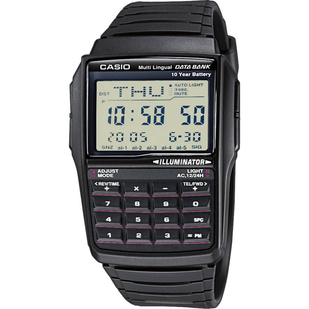 Casio Quartz náramkové hodinky DBC-32-1AES (d x š x v) 50.4 x 37.4 x 12 mm černá Materiál pouzdra=Rezinát materiál řemín