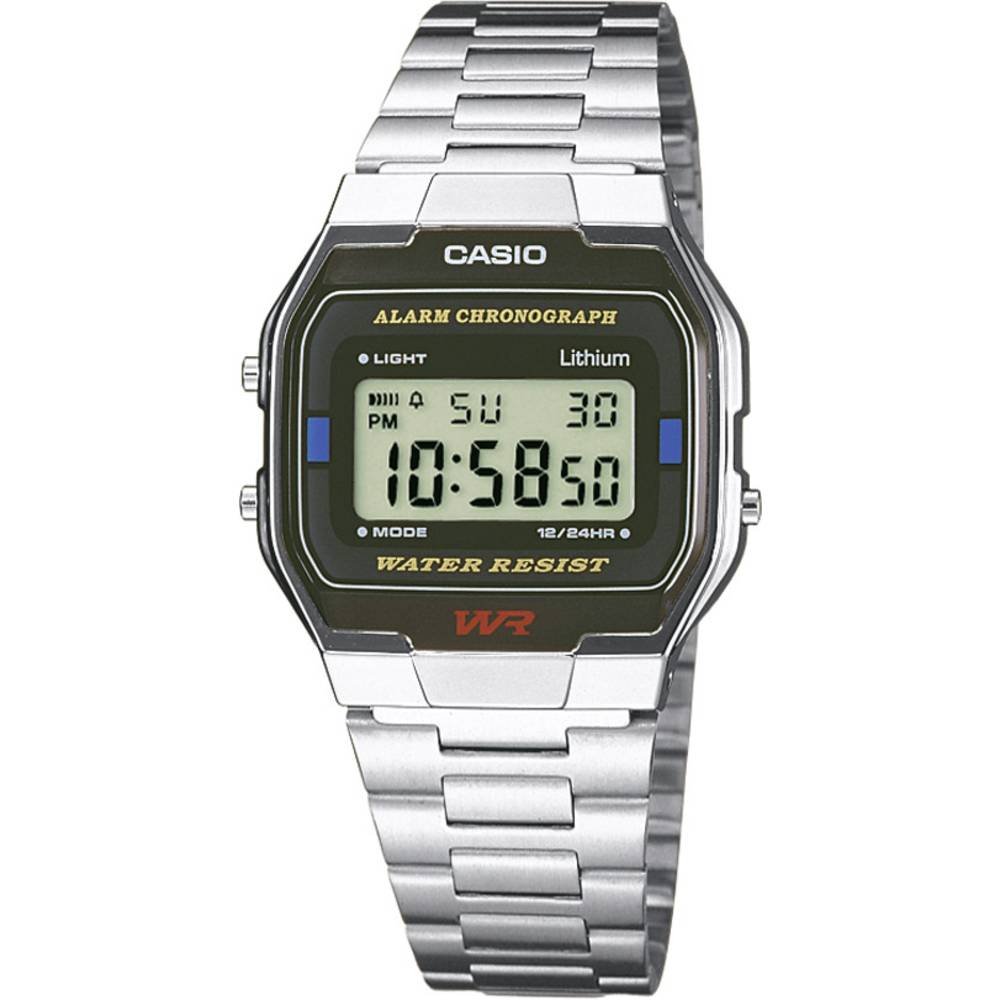 Casio chronografické náramkové hodinky A163WA-1QES (d x š x v) 36.8 x 33 x 9.1 mm stříbrná Materiál pouzdra=nerezová oce