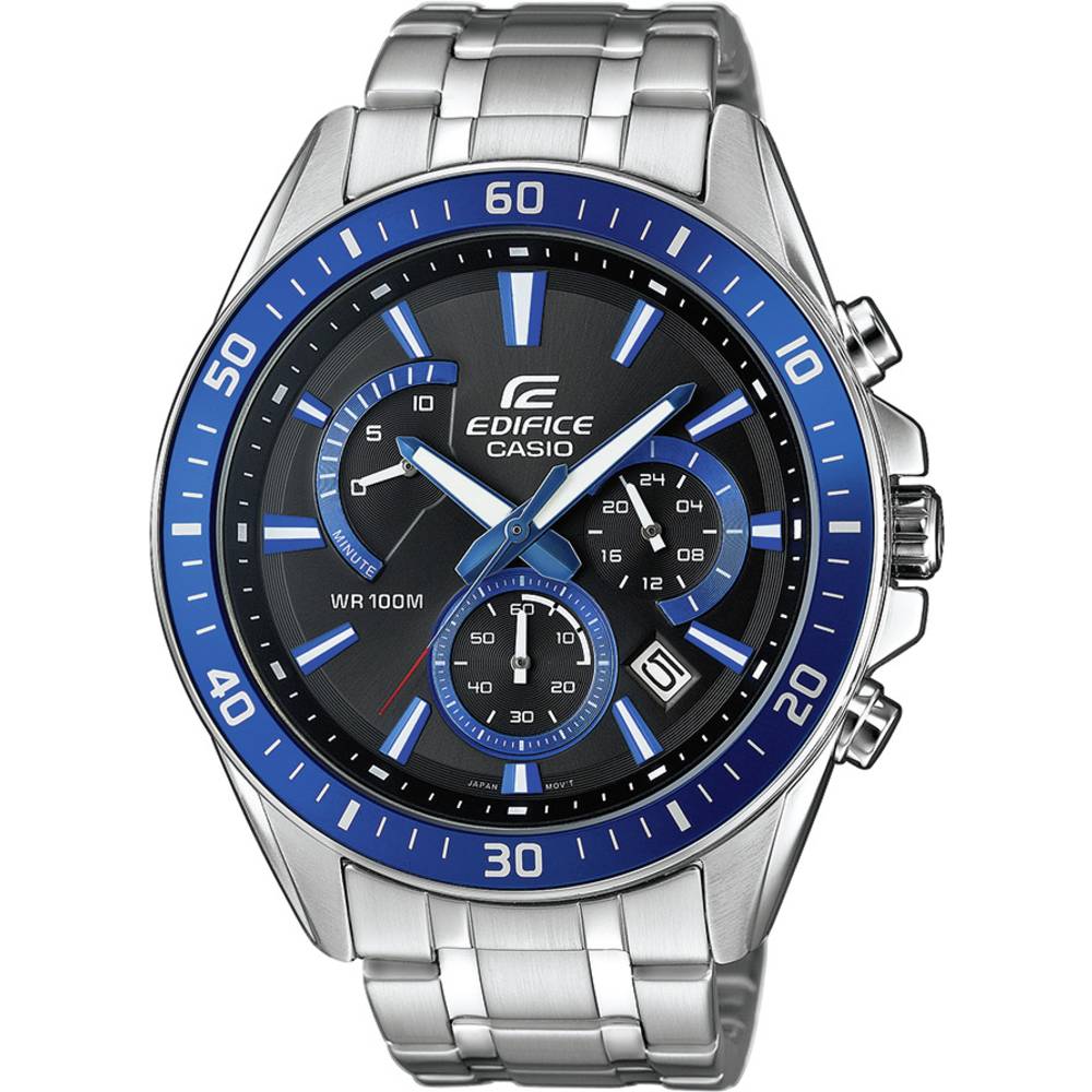 Casio chronografické náramkové hodinky EFR-552D-1A2VUEF (d x š x v) 53 x 47 x 12.3 mm stříbrnomodrá Materiál pouzdra=ner