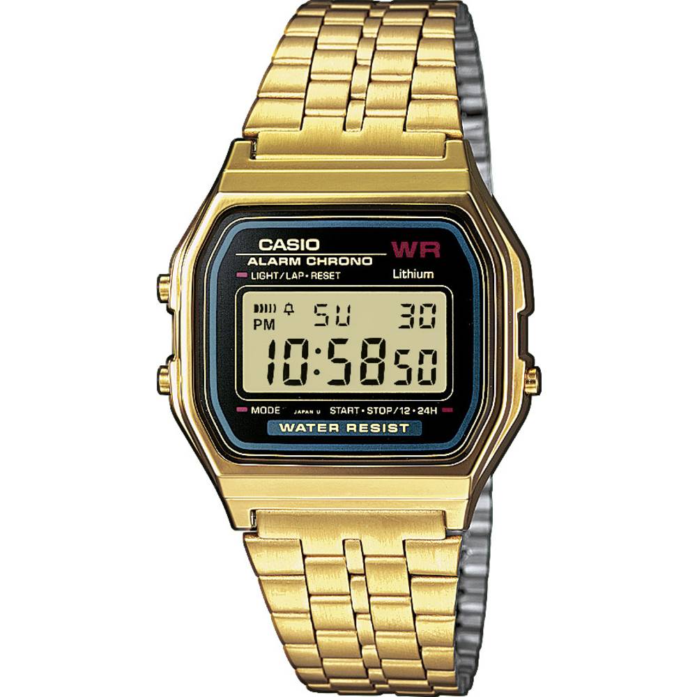Casio Quartz náramkové hodinky A159WGEA-1EF (d x š x v) 36.8 x 32.2 x 8.2 mm zlatá Materiál pouzdra=Rezinát materiál řem