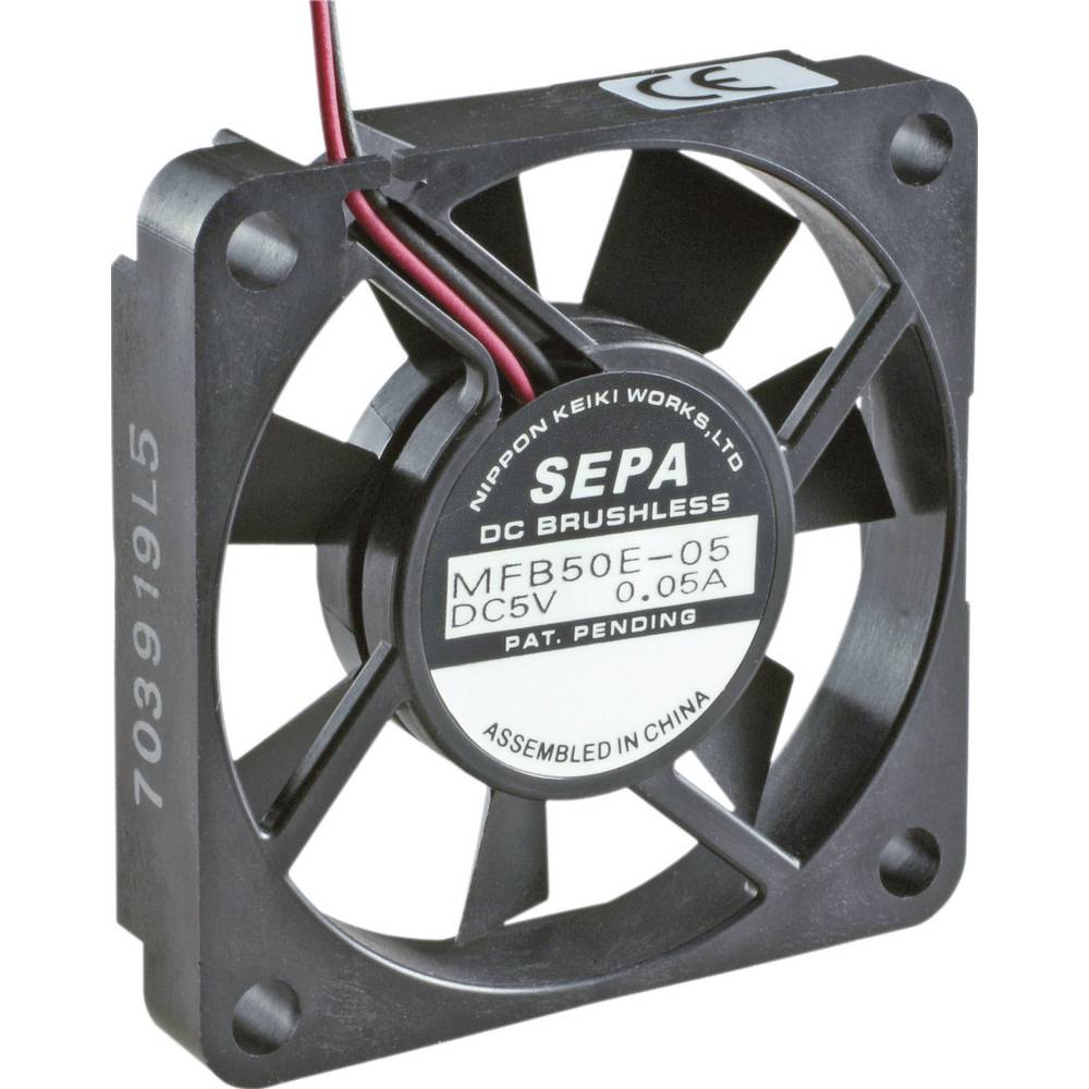 SEPA MFB50E12 axiální ventilátor 12 V/DC 14.3 m³/h (d x š x v) 50 x 50 x 10 mm