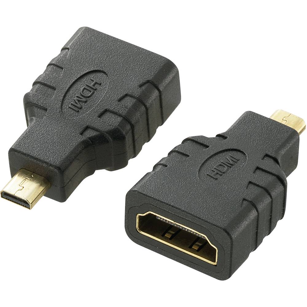 SpeaKa Professional SP-7870184 HDMI adaptér [1x micro HDMI zástrčka D - 1x HDMI zásuvka] černá pozlacené kontakty, Audio