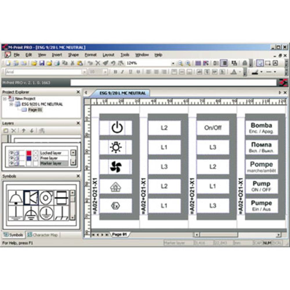Software for markings, Software, Windows 2000, XP, Vista, Printer software M-PRINT PRO 1905490000 Weidmüller 1 ks