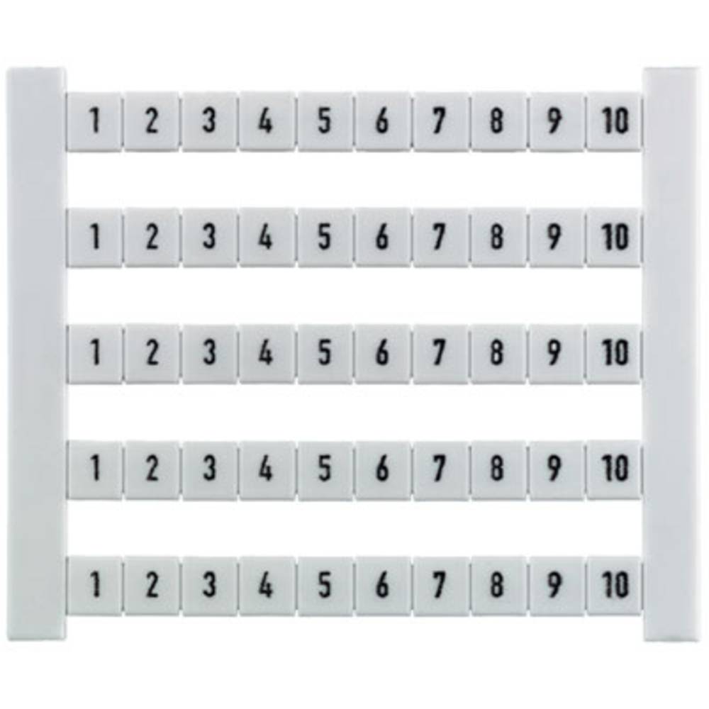 Terminal markers, Card, 5 x 6 mm, Polyamide, Colour: White DEK 6 FSZ 1-10 0133360001 bílá Weidmüller 500 ks
