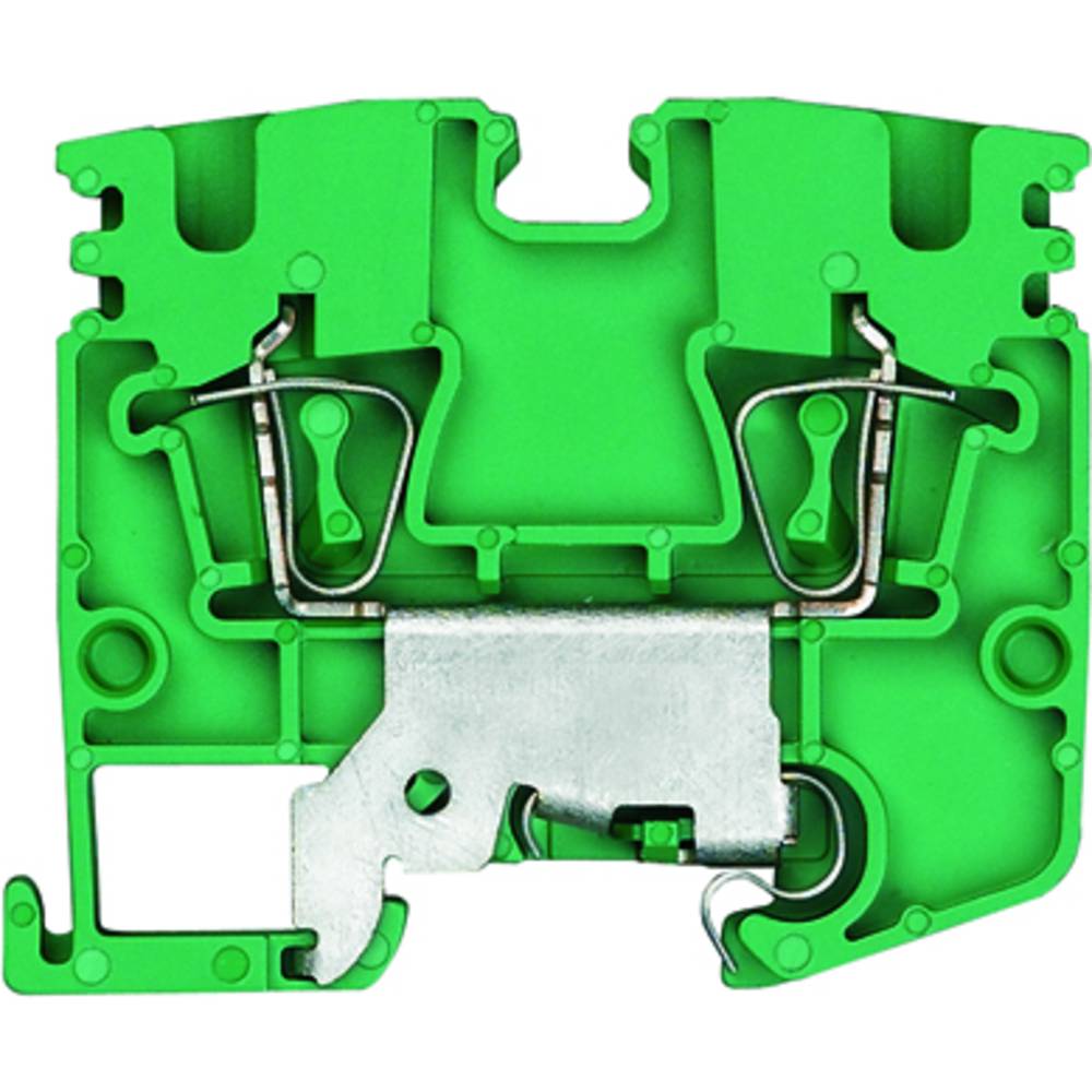 Z terminal earth terminal, PE terminal, Rated cross-section: 2,5 mm&sup2;, Tension clamp connection, Wemid, Green, ZPEA