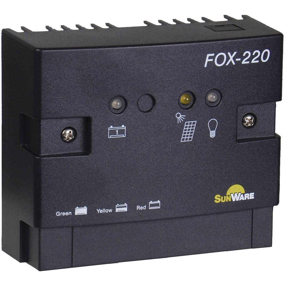SunWare Fox-220 solární regulátor nabíjení PWM 12 V, 24 V 20 A