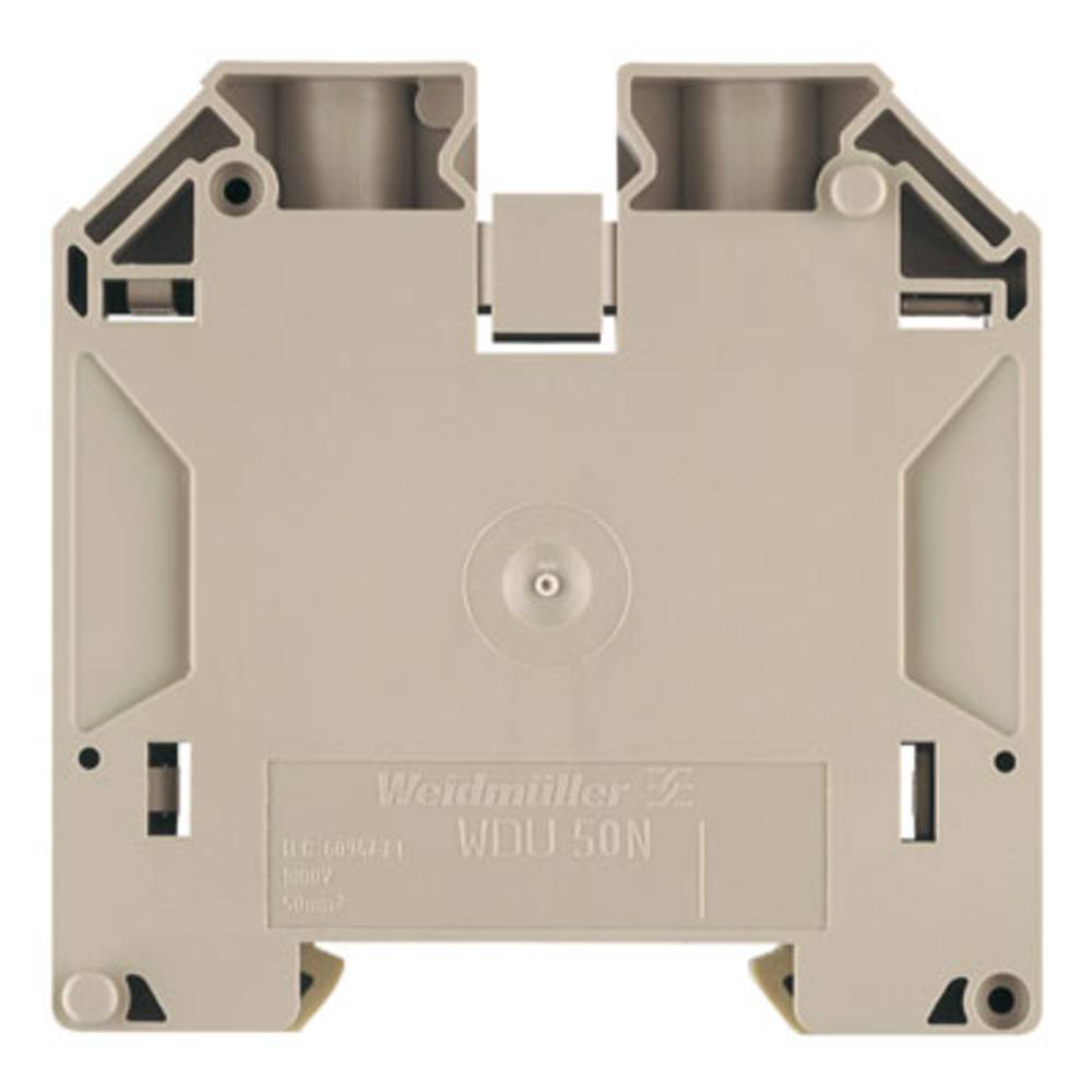 W-Series, Feed-through terminal, Rated cross-section: 50 mm², Screw connection, Direct mounting, Black WDU 50N SW 129807