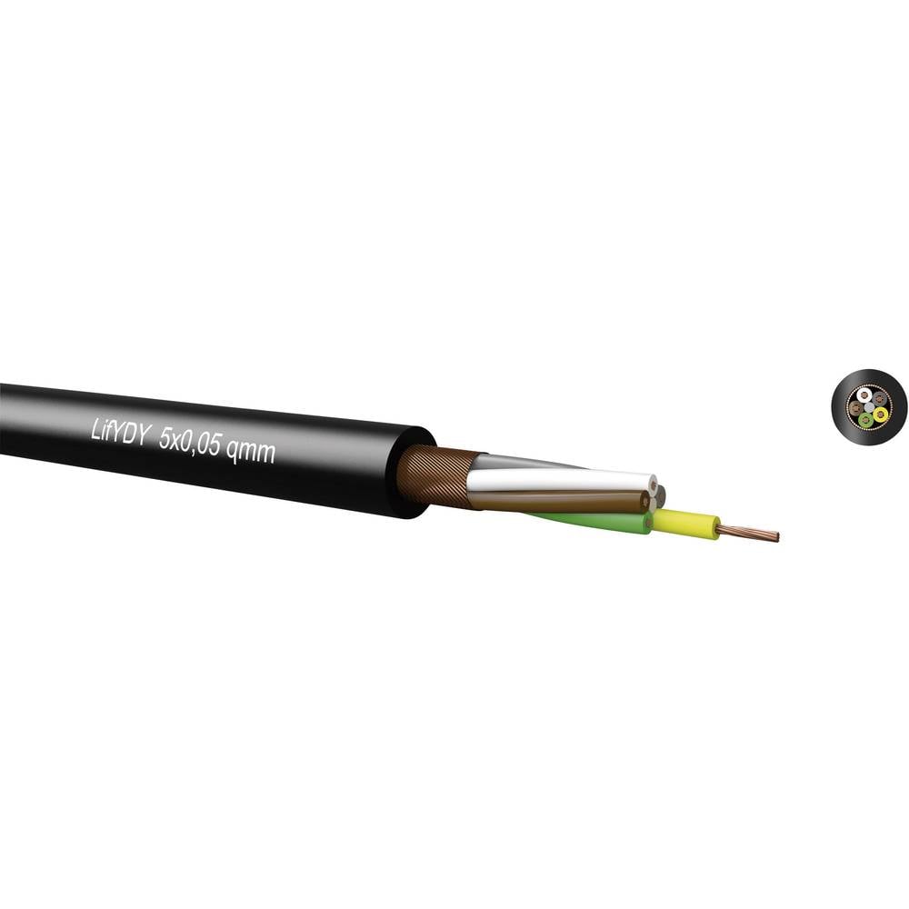 Kabeltronik LifYDY 340701000-100 řídicí kabel 7 x 0.10 mm², 100 m, černá