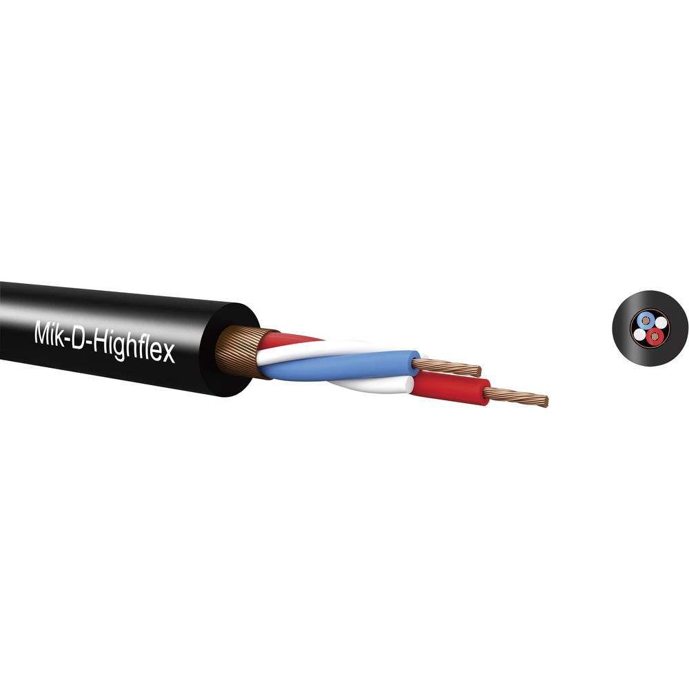 Kabeltronik 580201409-500 mikrofonový kabel Mik-D-Patch 2 x 0.22 mm² černá 500 m