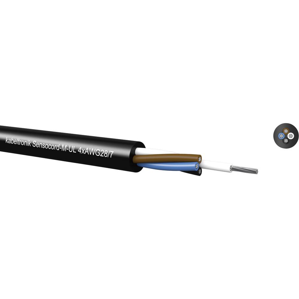 Kabeltronik 242080800 senzorový kabel Sensocord® 8 x 0.09 mm² černá 100 m