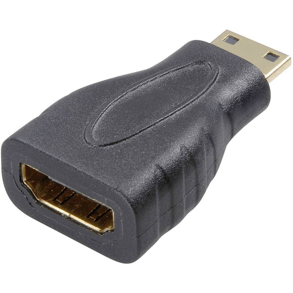 SpeaKa Professional SP-7869908 HDMI adaptér [1x mini HDMI zástrčka C - 1x HDMI zásuvka] černá pozlacené kontakty